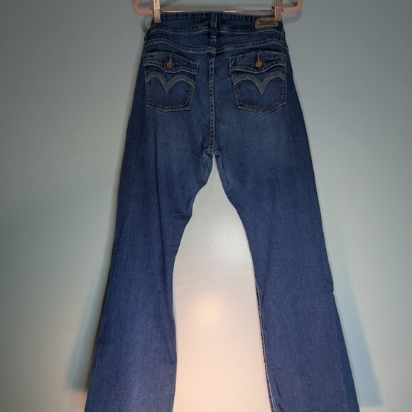 Levi's 529 Curvy Boot Cut Jeans Women's 10  Denim Mid Rise Stretch Blue - Picture 3 of 11
